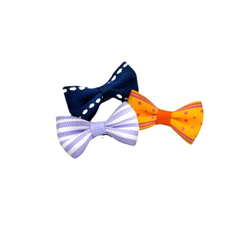 Wholesale Pet Holiday Headdress with Small Bow and Diamond T Headdress Small Hairpin