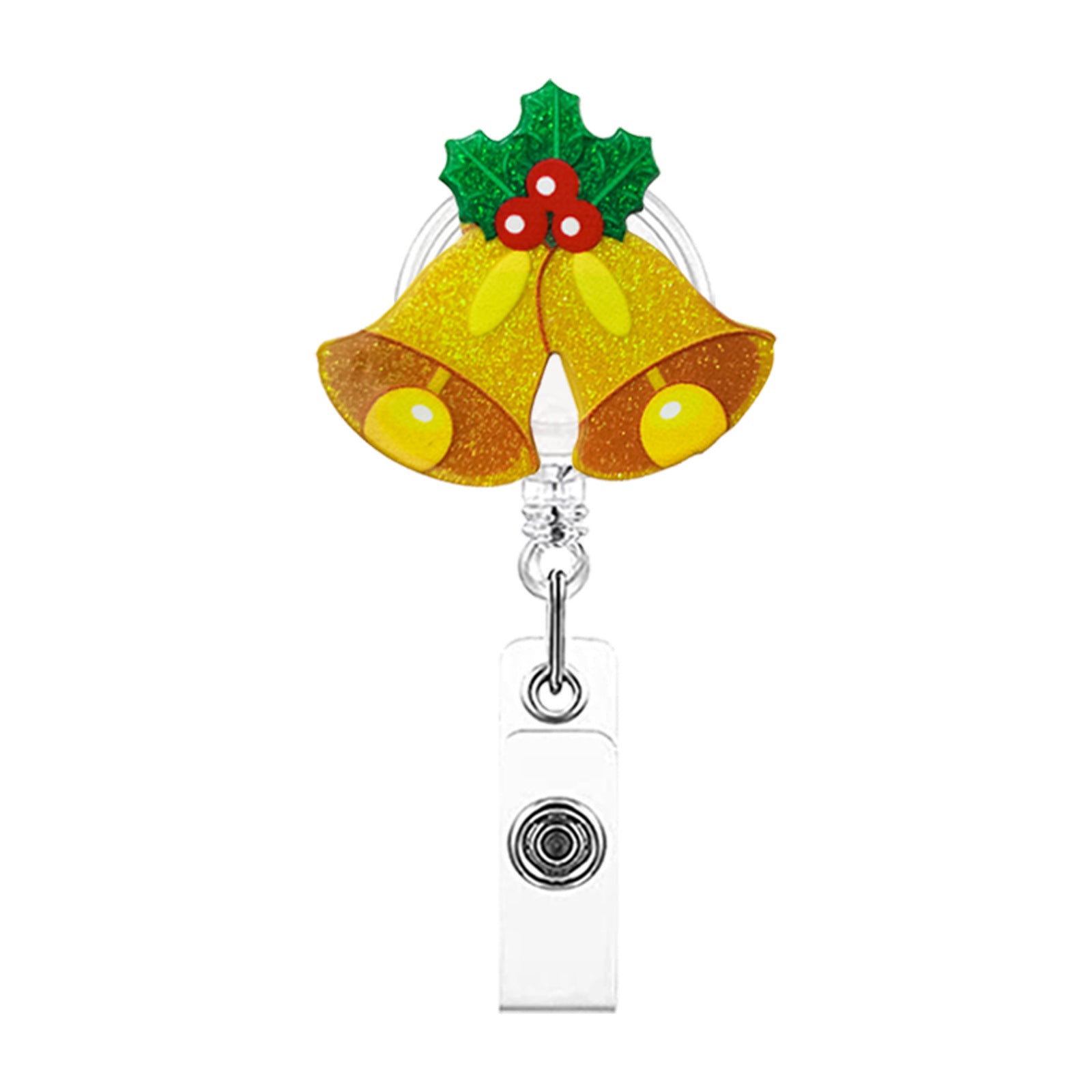 Wholesale Badge Reels Acrylic Christmas Retractable Keychain