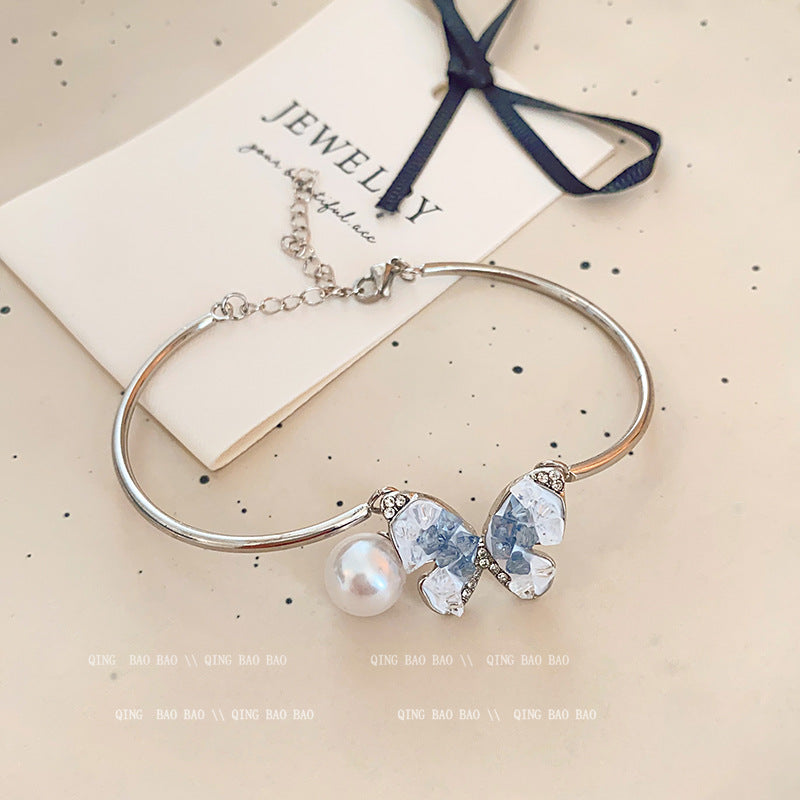 Wholesale titanium steel female niche all-match light luxury high-end lovers bracelet