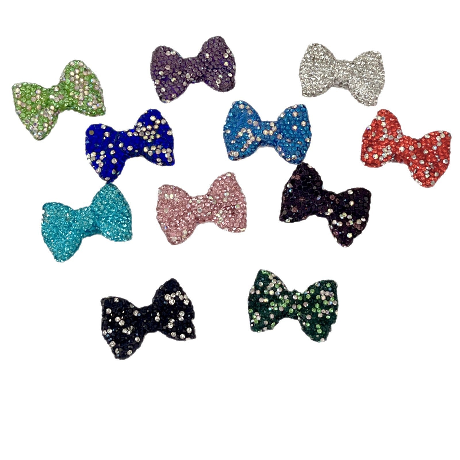 Wholesale 10pcs colored bow-tie shaped crystal beads