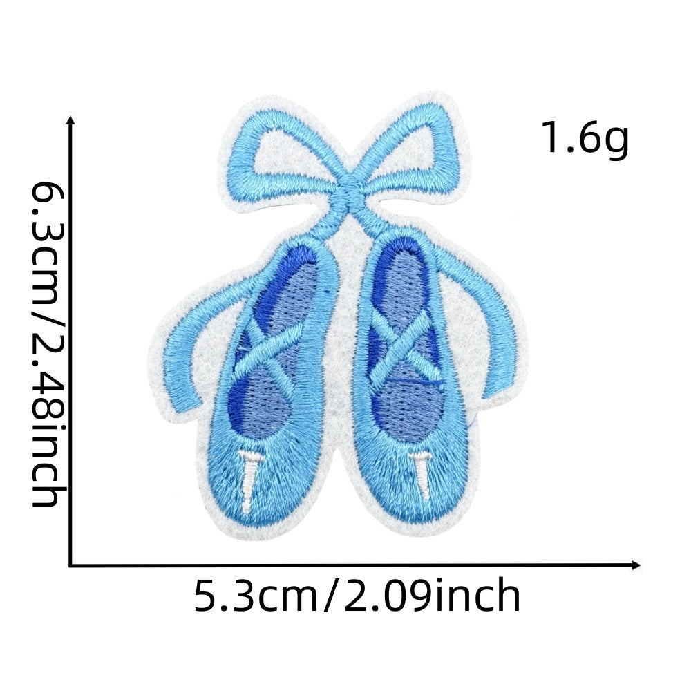 Wholesale Trendy Blue Series Embroidered Cartoon Candy Patches Cute Sew On Clothing Applique Everyday Craft Supply For Resale