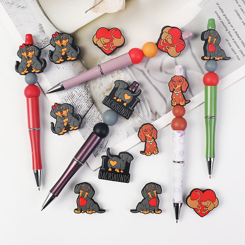 Wholesale 20pcs    Puppy silicone beads  Focal Beads