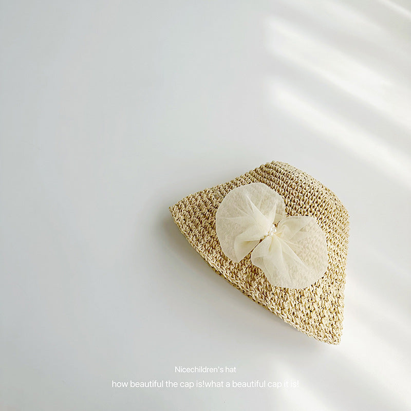 Wholesale Children's Empty Straw Hat with Bow