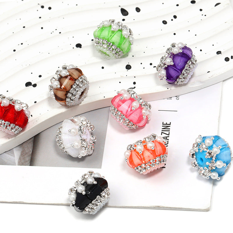 Wholesale 10pcs Colorful Love Lantern Ball Acrylic Fine Sparkling Beads