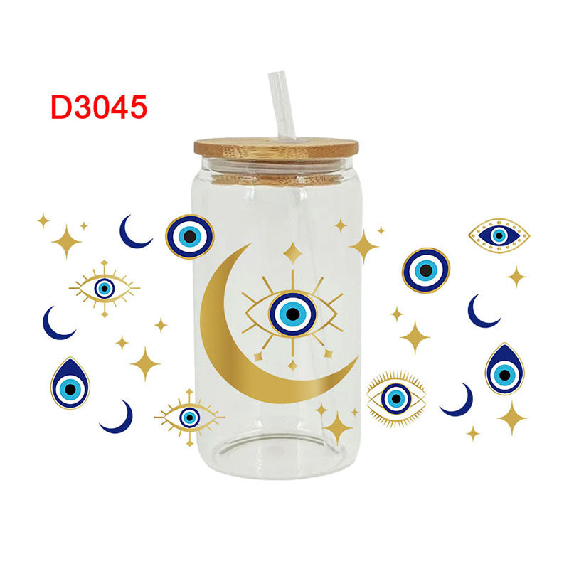 Wholesale 5pcs Cartoon printing heat transfer Cup sticking crystal logo pattern 23 cmX11cm in stock