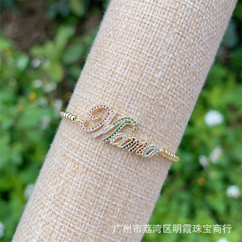 Wholesale  Copper Plated 18k Gold Cute Style Cherry Ladybug Bracelet