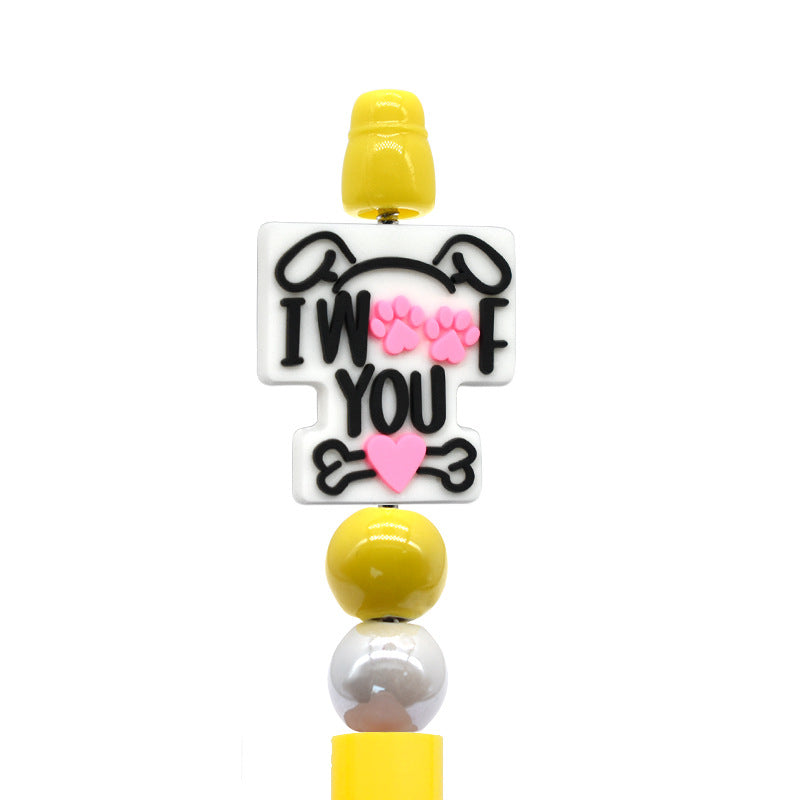 Wholesale Random 100pcs/pack Cartoon Dog Footprint Beads  Focal Beads