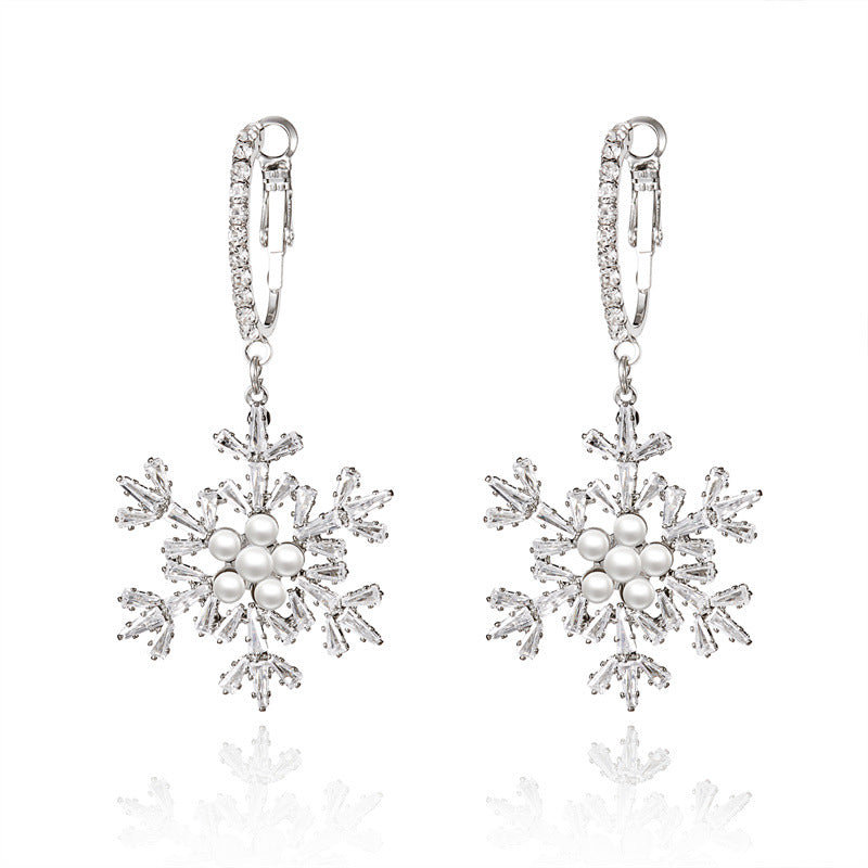 Wholesale Colorful diamond Christmas tree earrings