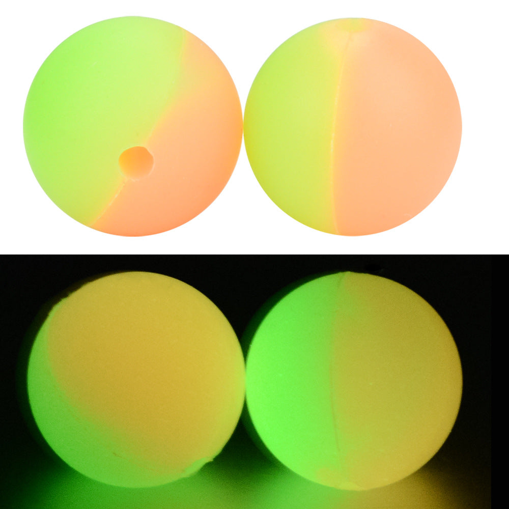 Wholesale 100pcs Two tone Luminous Silicone Round Handmade DIY Personalized Beads