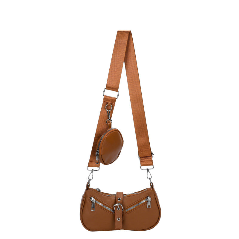 Wholesale Minimalist Retro PU Soft Leather Shoulder Bag and Crossbody Bag
