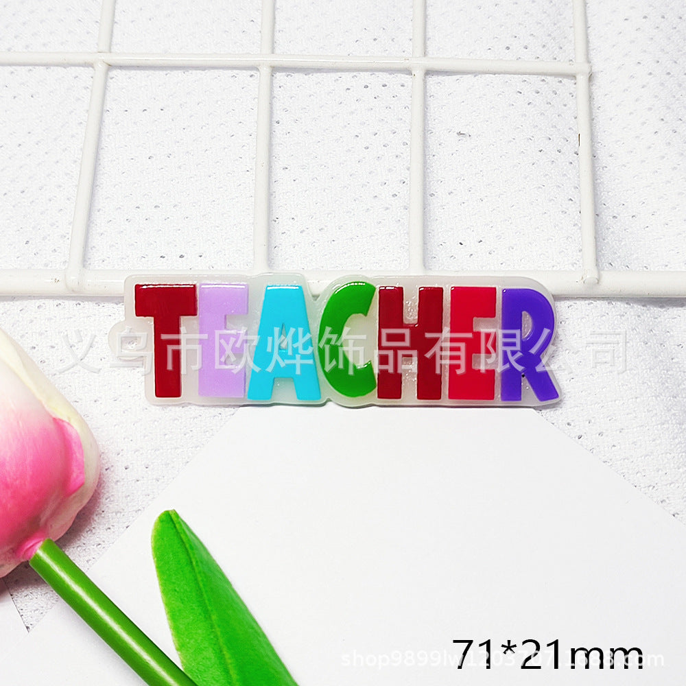 Wholesale 10pcs  New Loose Powder Acrylic Letters Luminous Girl Bag Pendant