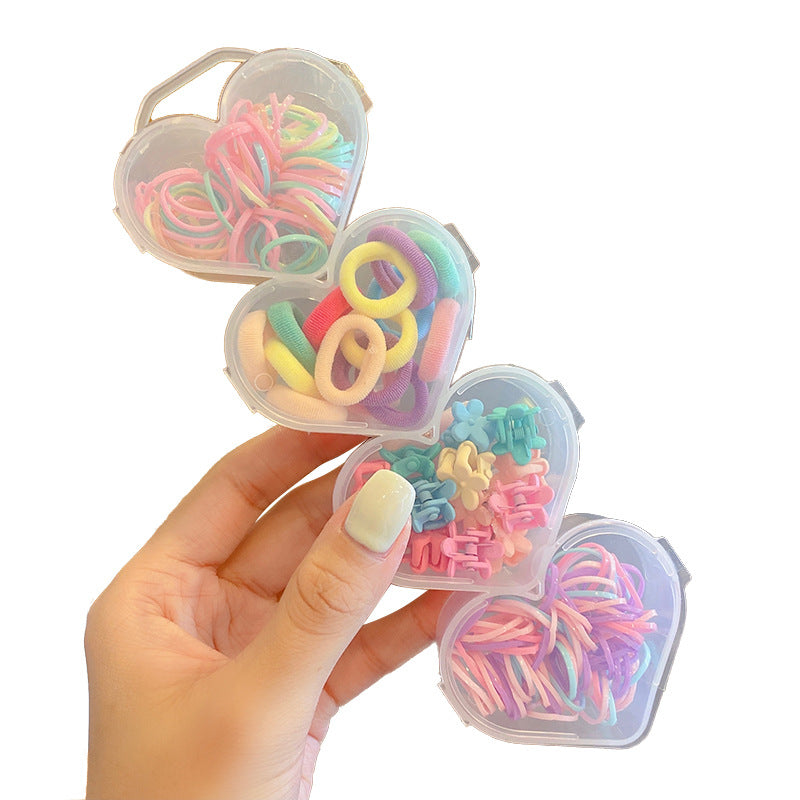 Wholesale Plastic Love Box Rubber Bands and Children's Hair Ropes