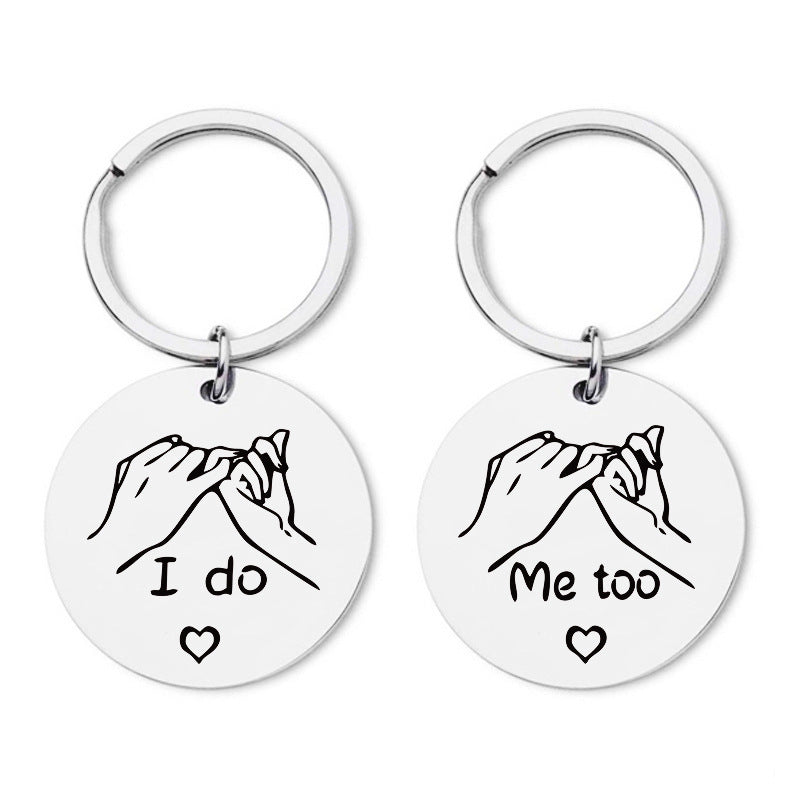 Wholesale Valentine's Day Engraved Stainless Steel Keychain
