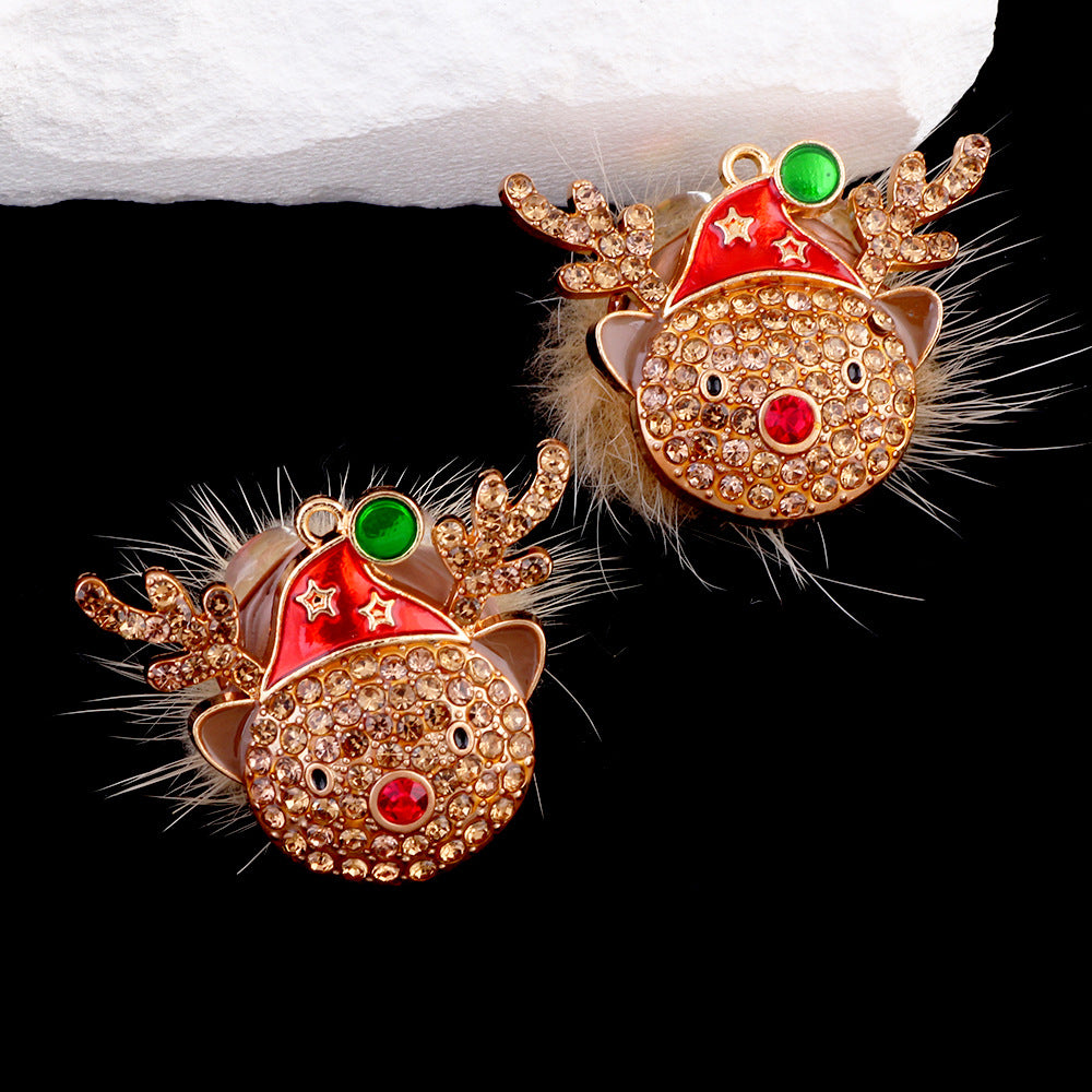 Wholesale Santa Christmas Tree Straight Hole Beads