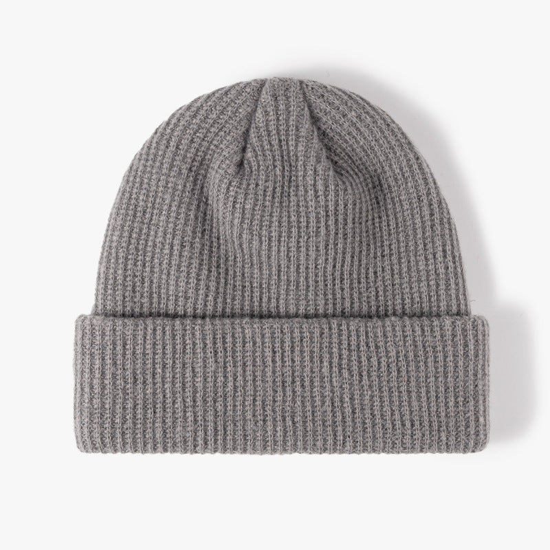 Wholesale All-match Solid Color Wool Knitted Hat