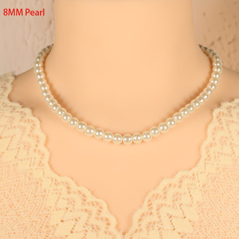 Wholesale women's pearl necklace clavicle French style necklace
