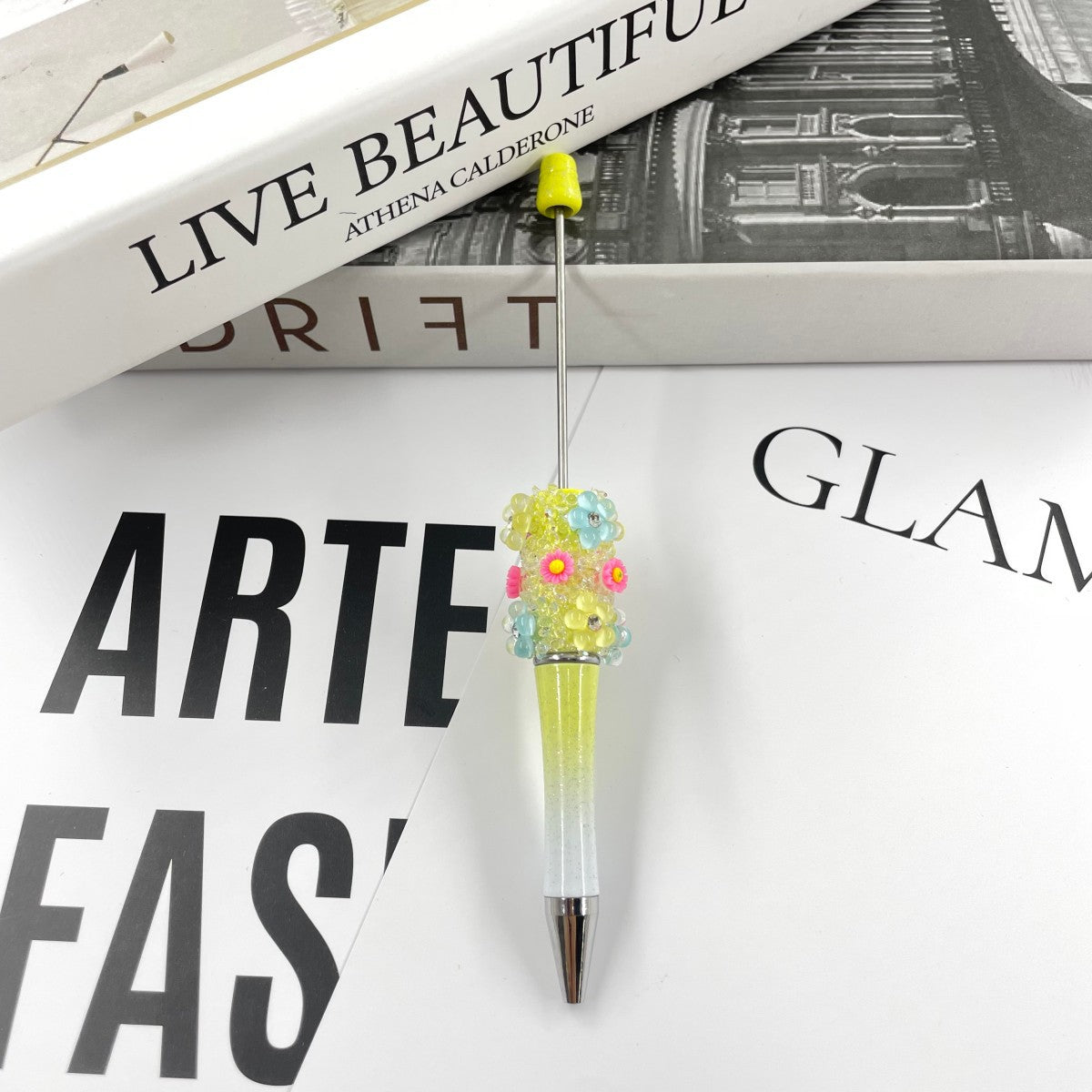 Wholesale 10pcs Dreamy Flower Starry Sky Sugar  beadable pens