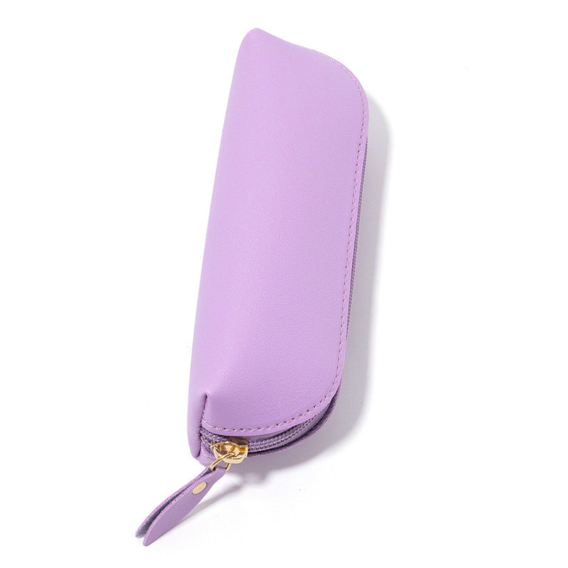 Wholesale College style genuine leather retro leather PU pencil case