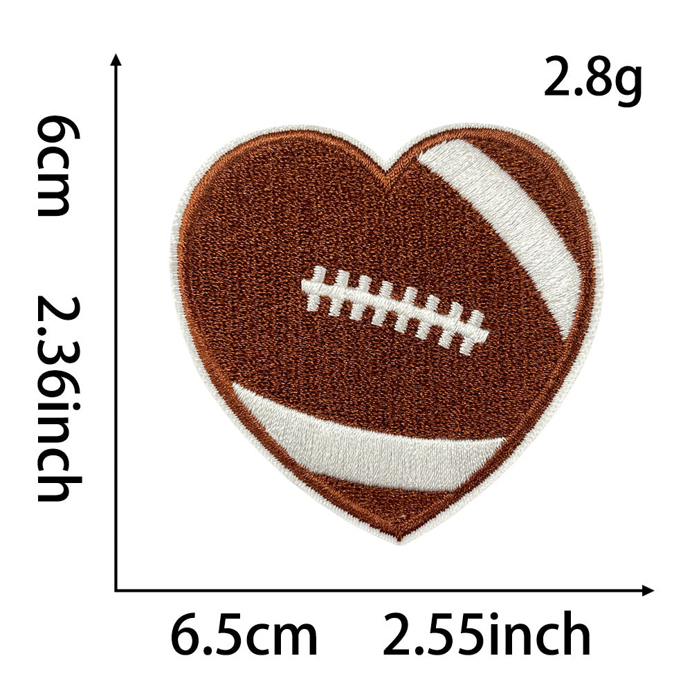 Wholesale Game Day Embroidered Patch Iron On Football Design For Coats Fashion Clothing Accessory