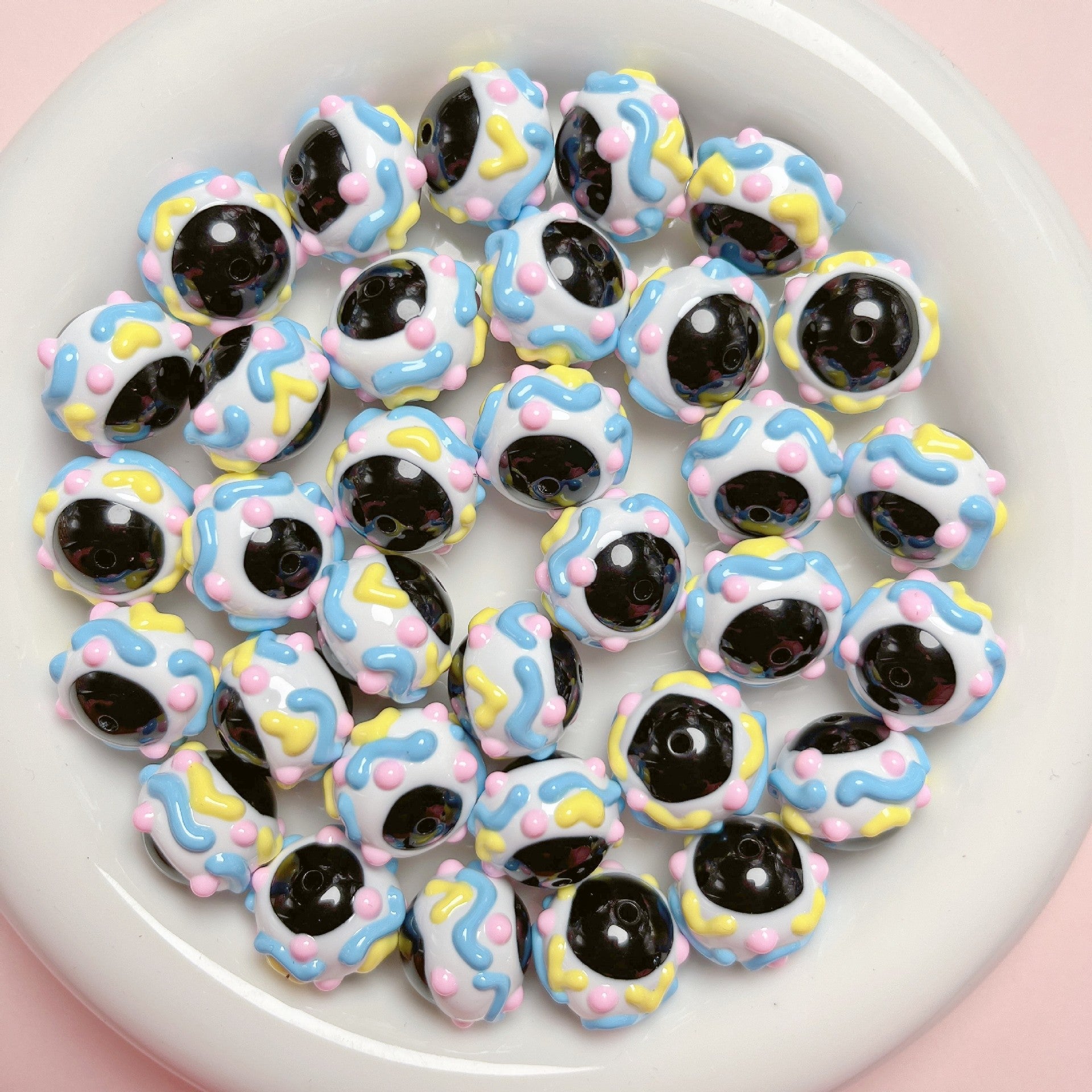 Wholesale Acrylic Hand Painted Cartoon Diy Beads