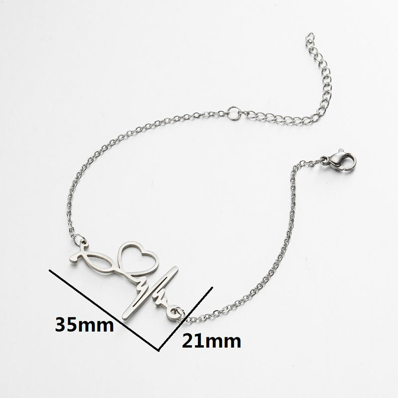 Wholesale Geometric Star Moon Love Bracelet