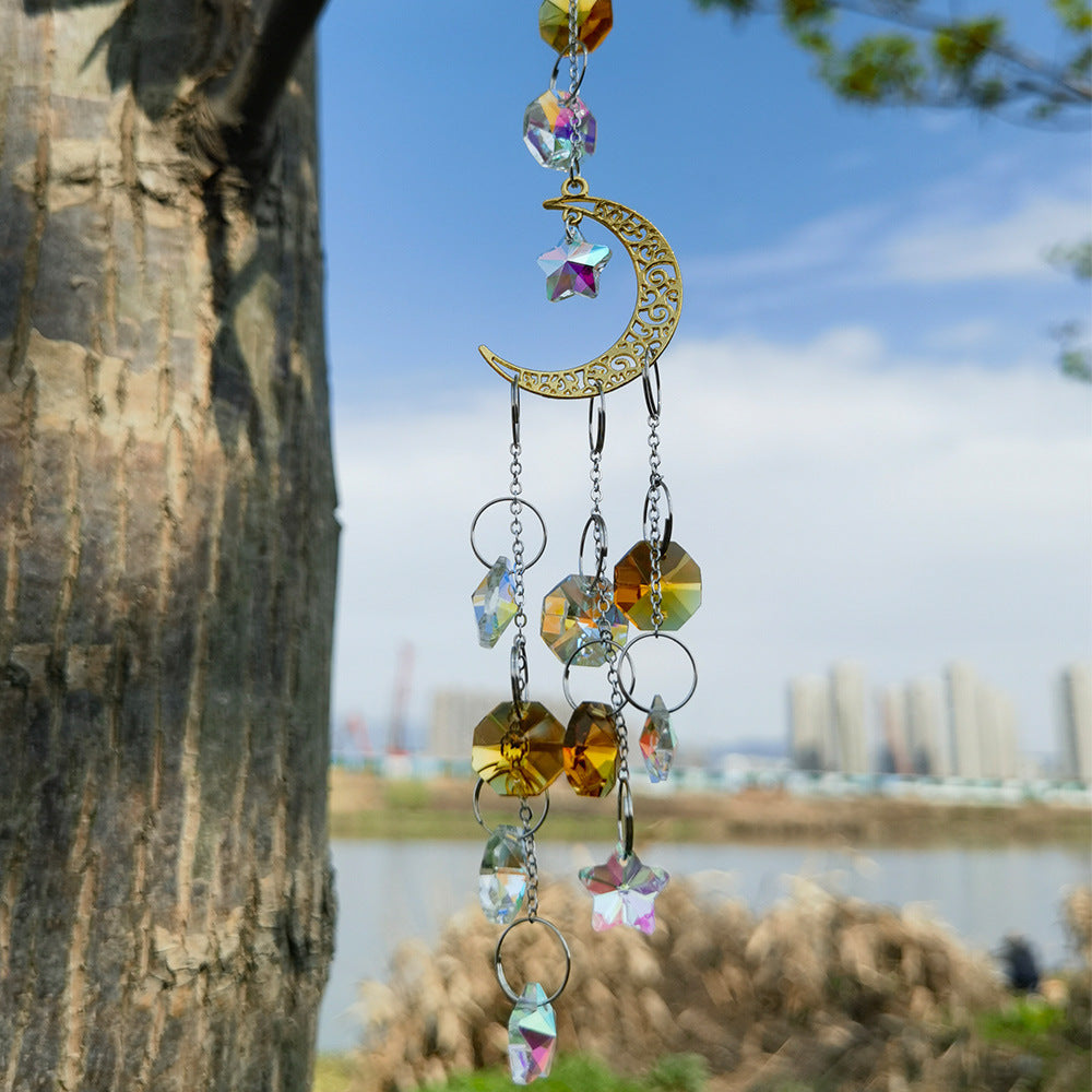 Wholesale Moon Five-pointed Star Window Decoration Wind Chimes
