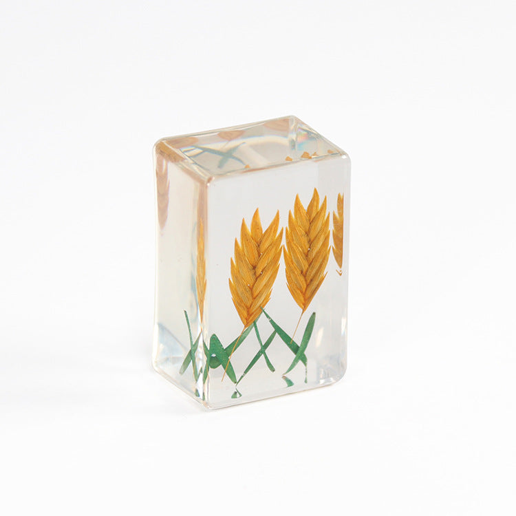 Wholesale 6pcs Creative Dripping Dried Flower Specimen Resin Ornaments