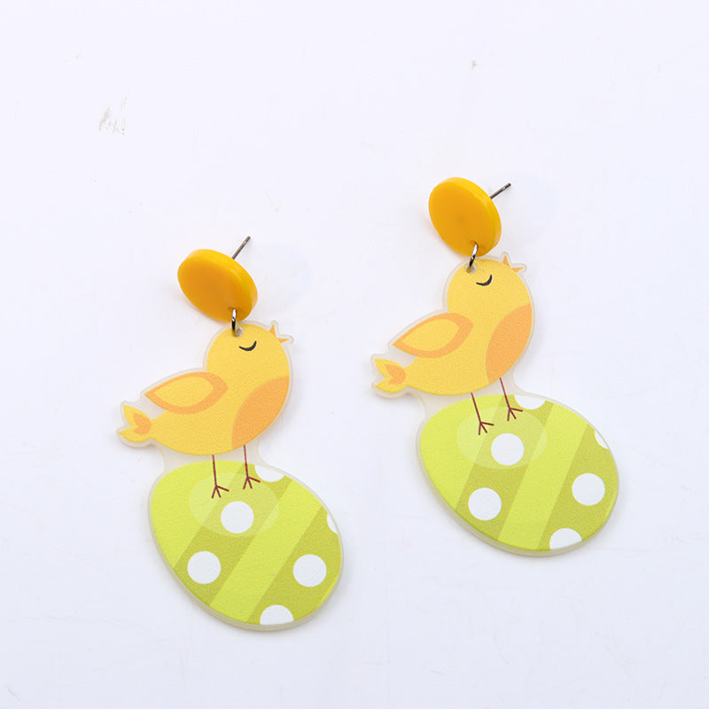 Wholesale Easter Rabbit Radish Chicken Acrylic Earrings