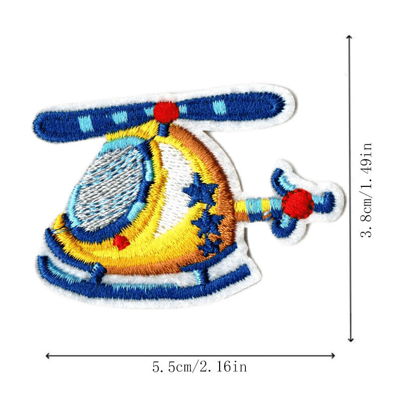 Wholesale Trendy Embroidered Cartoon Vehicle Patch Set 9 Pack Hat Clothing Decorative Appliques DIY Craft Gift