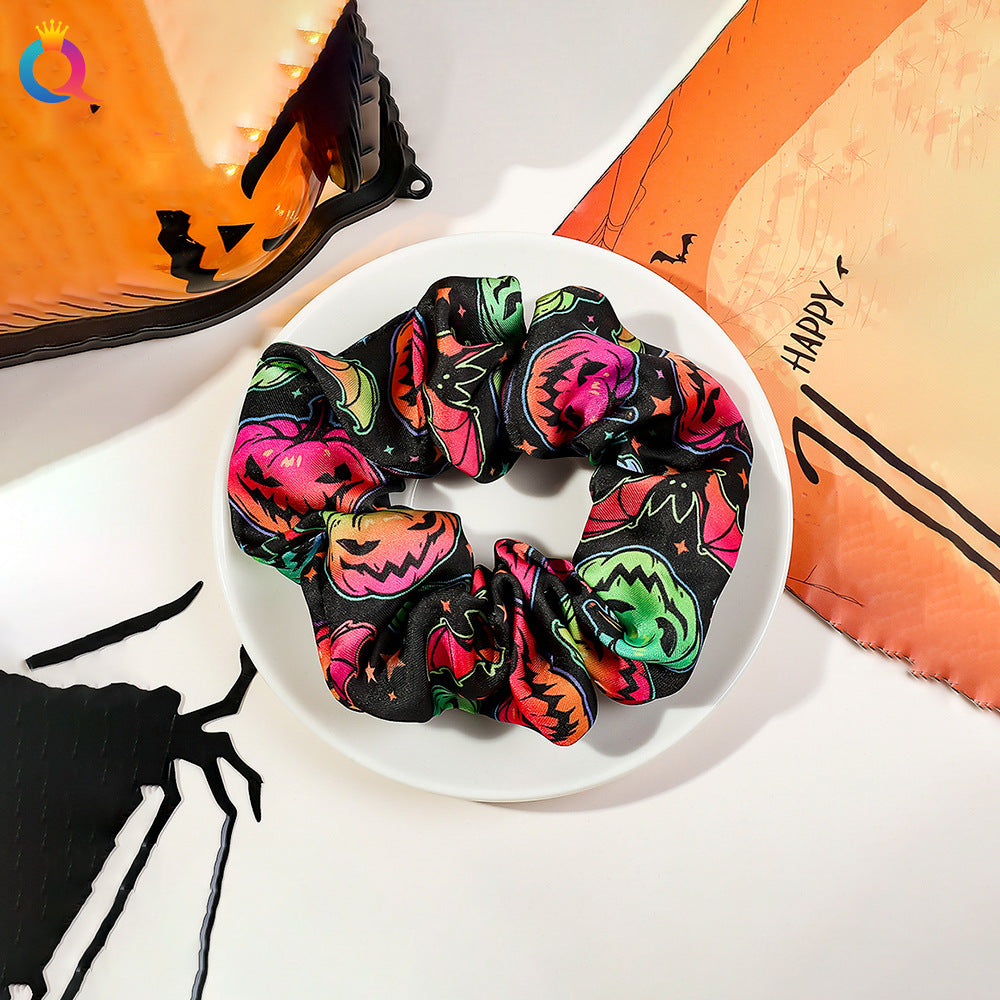 Wholesale Halloween Pumpkin Skull Personality Festive Hair Tie