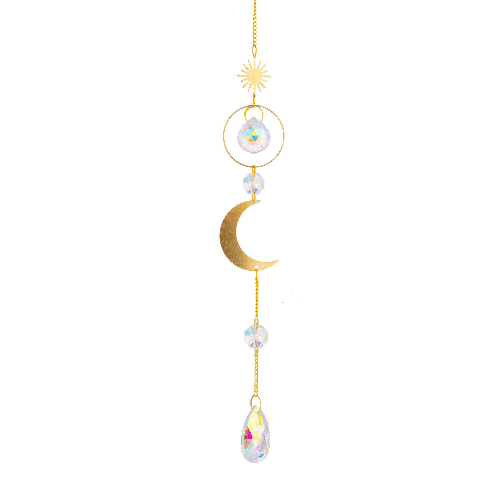 Wholesale Brass Crystal Wind Chime Sun Catcher Prism Ball Decoration