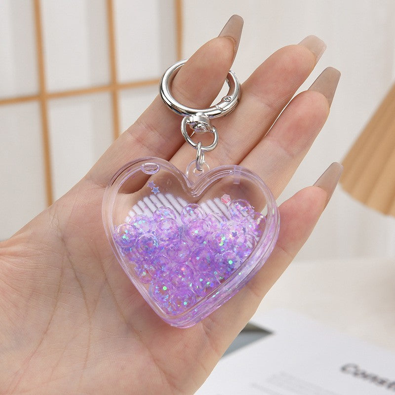 Wholesale Acrylic Oil-Filled Pendant Luminous Iceberg Cup Keychain