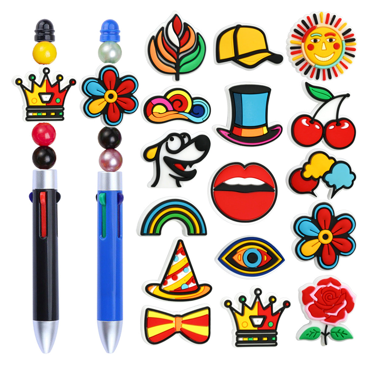 Wholesale  Random 100pcs/pack  Colorful Student Stationery Decorative Pen Beads