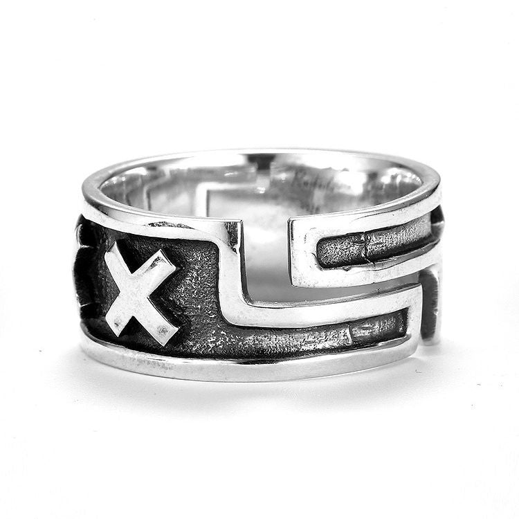 Wholesale Vintage Distressed Evil Eye Open Ring