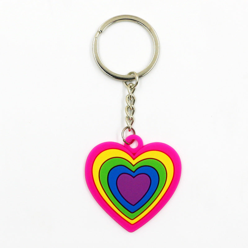 Wholesale Colorful Rainbow Valentine's Day Car Bag Keychains