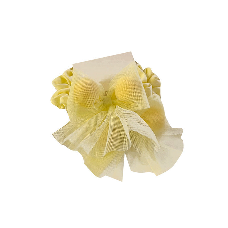 Wholesale Mesh Ball Bow Fabric Hair Scrunchies