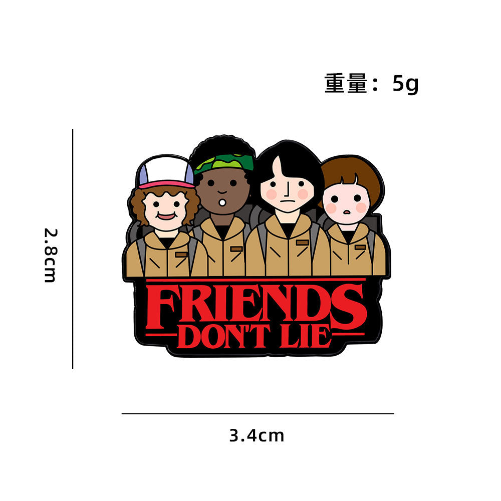 Wholesale Cute cartoon metal badge brooch