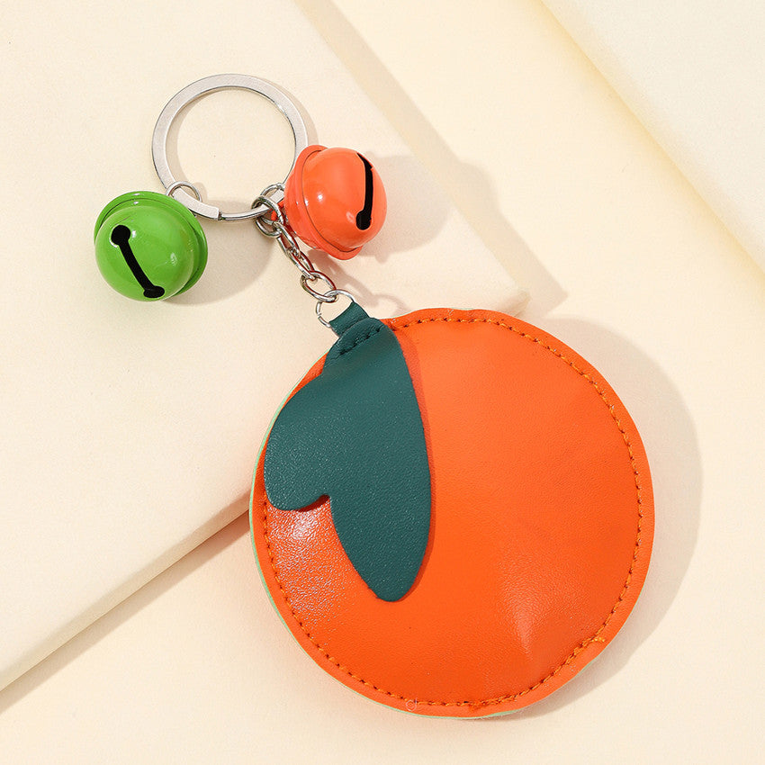 Wholesale Orange Leather Keychain