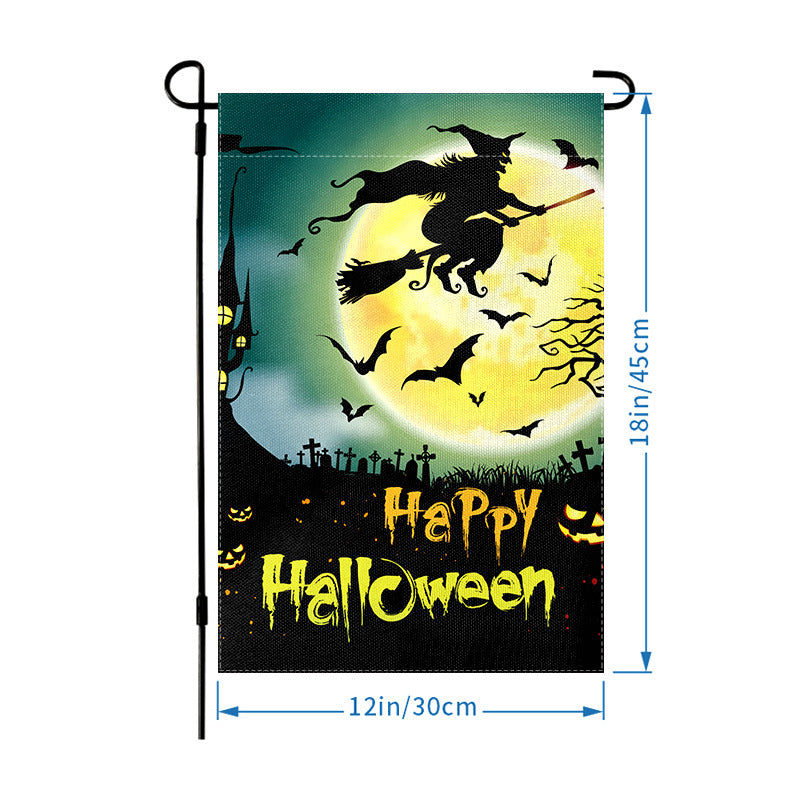 Wholesale Halloween Garden Flag Skull Hanging Flag Party Atmosphere Garden Flag