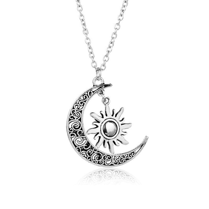 Wholesale Opal Sun Moon Alloy Necklaces