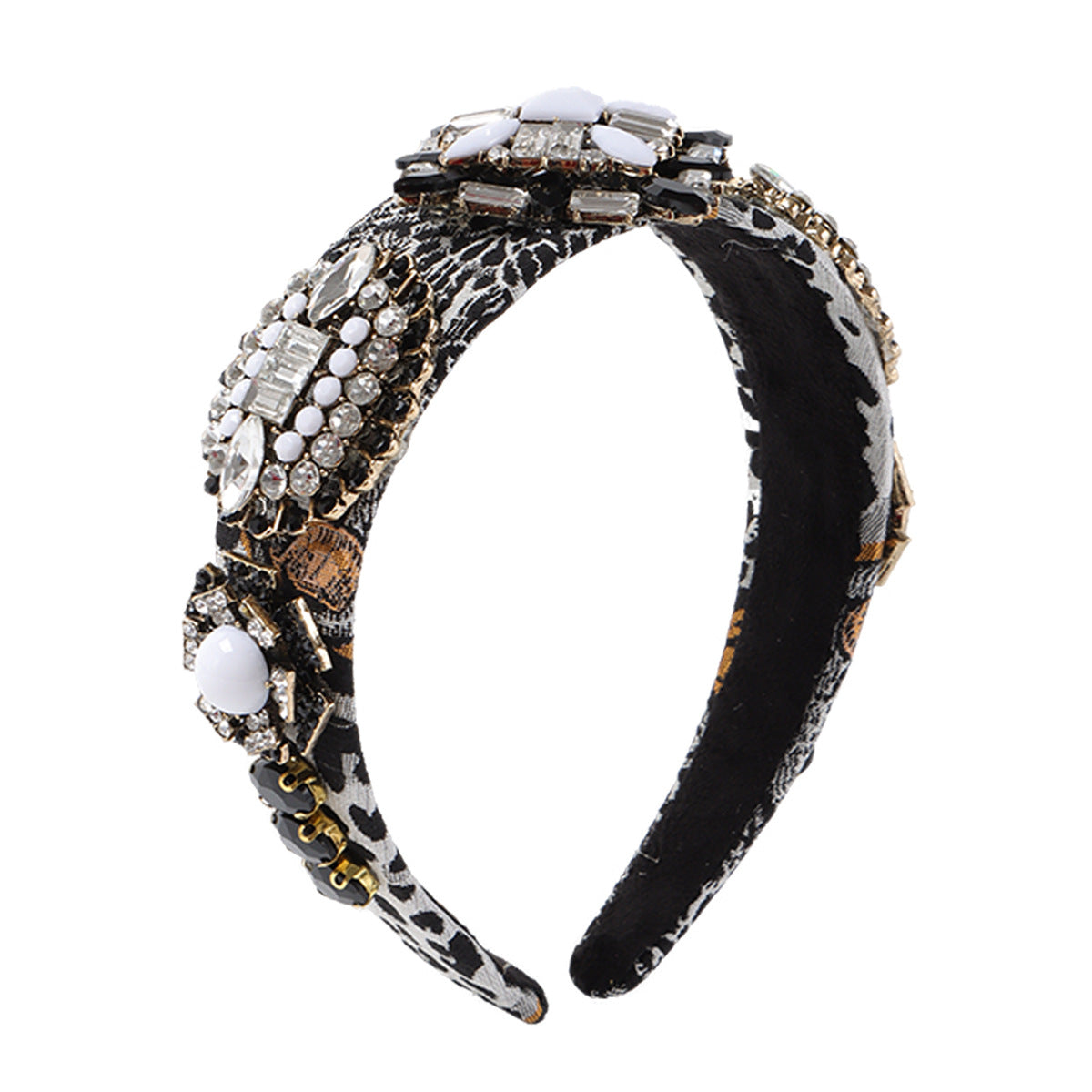 Wholesale Fabric Geometric Inlaid Diamond Hairbands