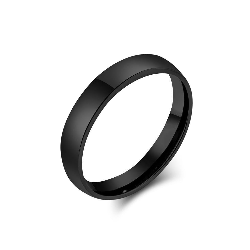 Wholesale 18K gold plated simple cool neutral style high-grade polished titanium steel tail ring