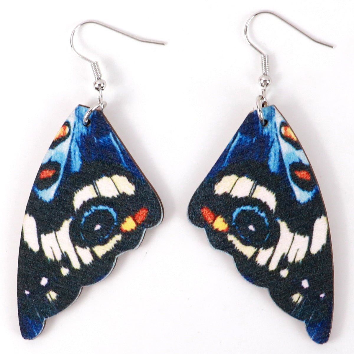 Wholesale Bohemian Pastoral Style Butterfly Wing Wooden Earrings