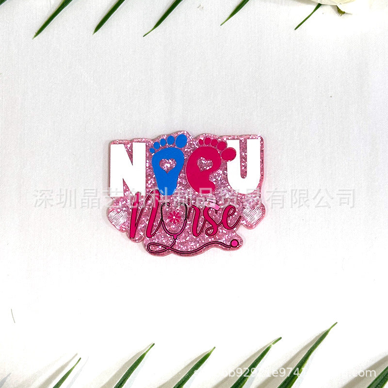 Wholesale 10pcs/pack Nurse Series Sequin Acrylic DIY Accessories