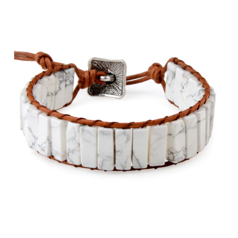 Wholesale Hand Woven Natural Stone Bracelet