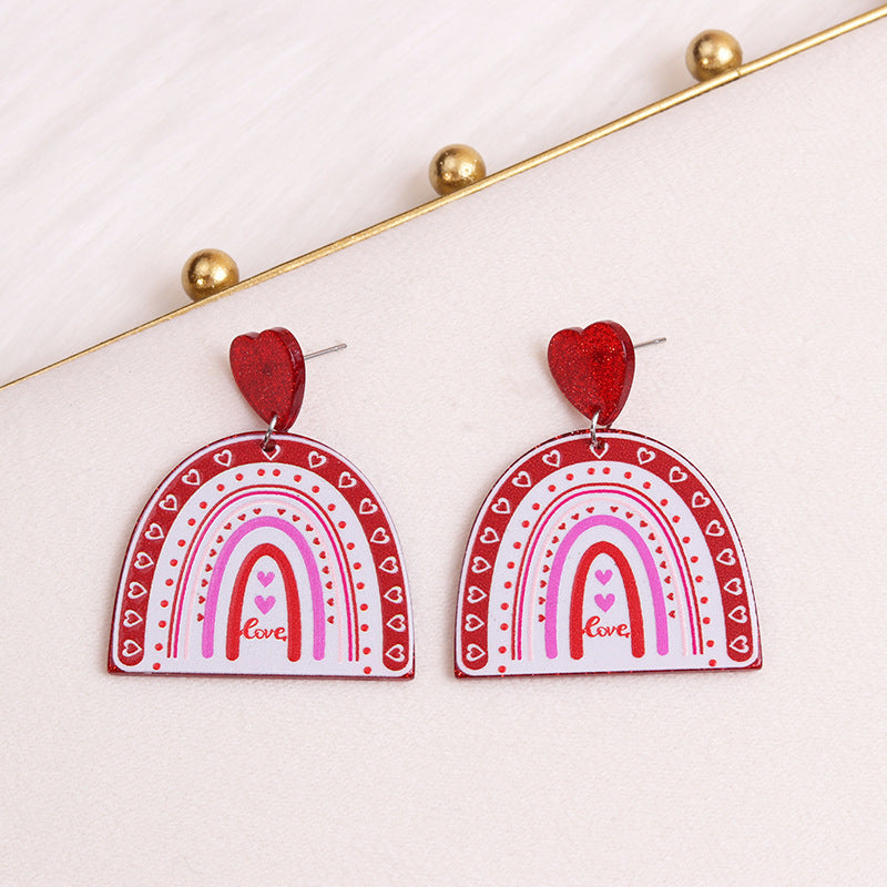Wholesale Valentine's Day Love Envelope Car Dwarf Acrylic Earrings