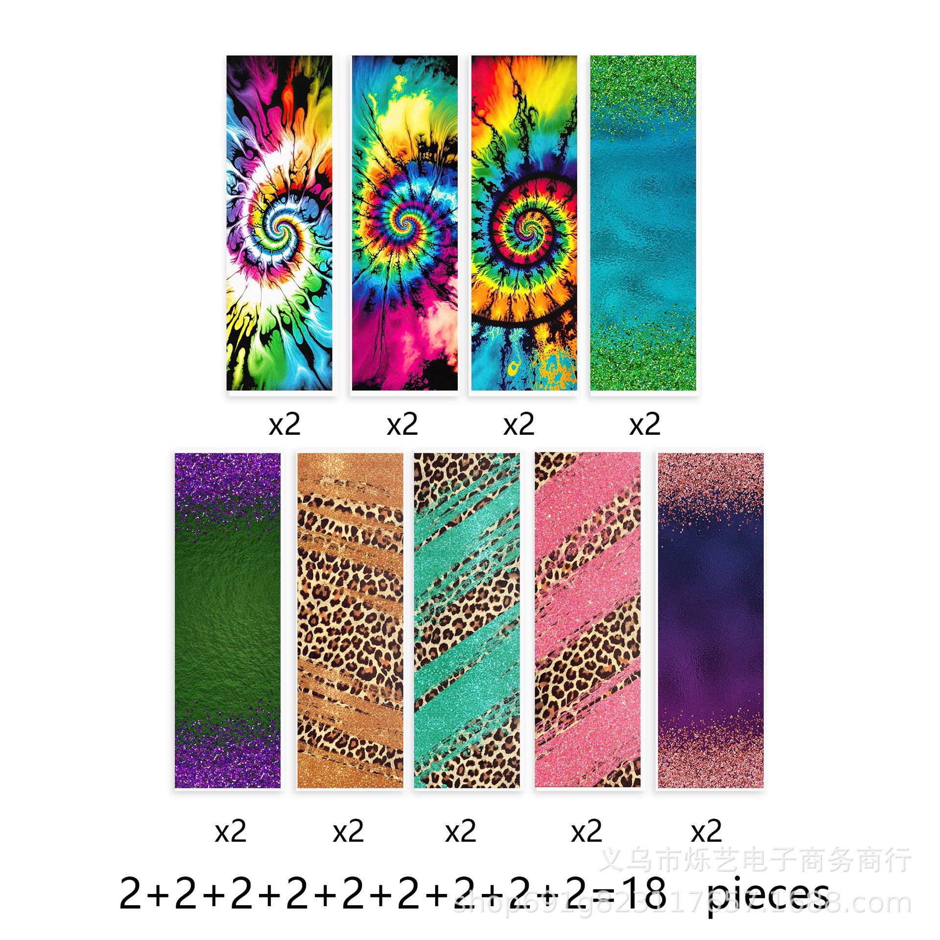 Wholesale 18/24pcs Autism Christmas  suit UV DTF Transfer Crystal Pen Sticker