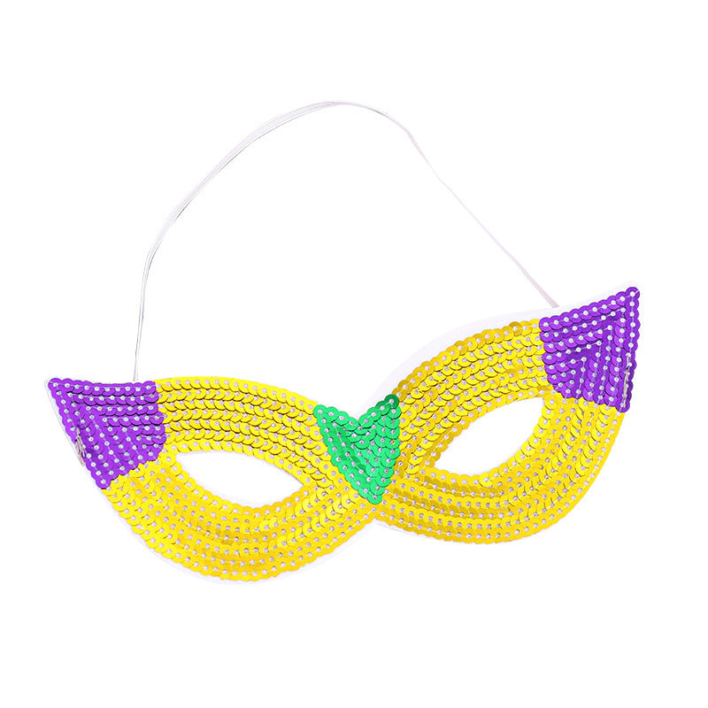 Wholesale Plastic Carnival Sequin Eye Mask