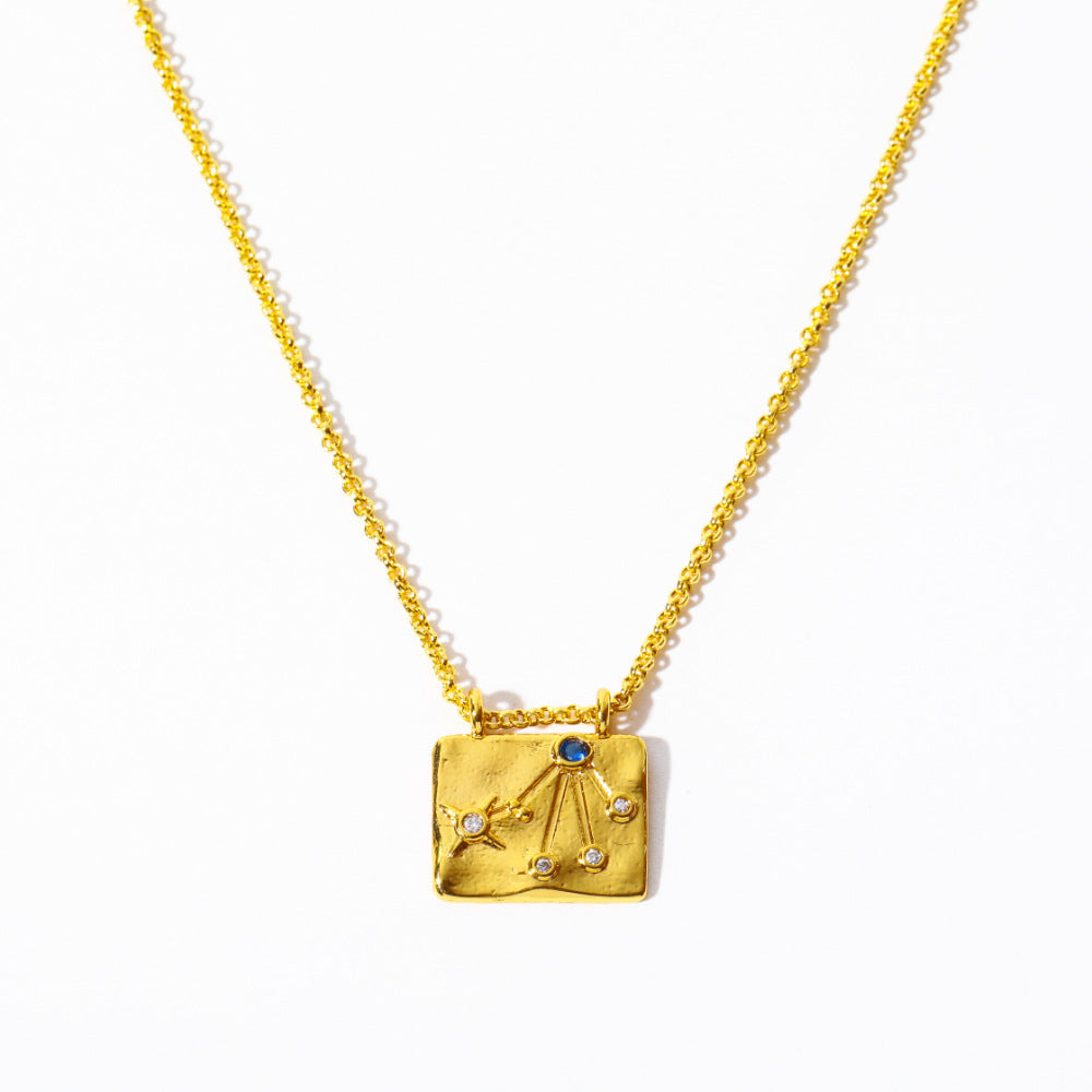 Wholesale 12 Constellations Vintage Necklace Sweater Chain