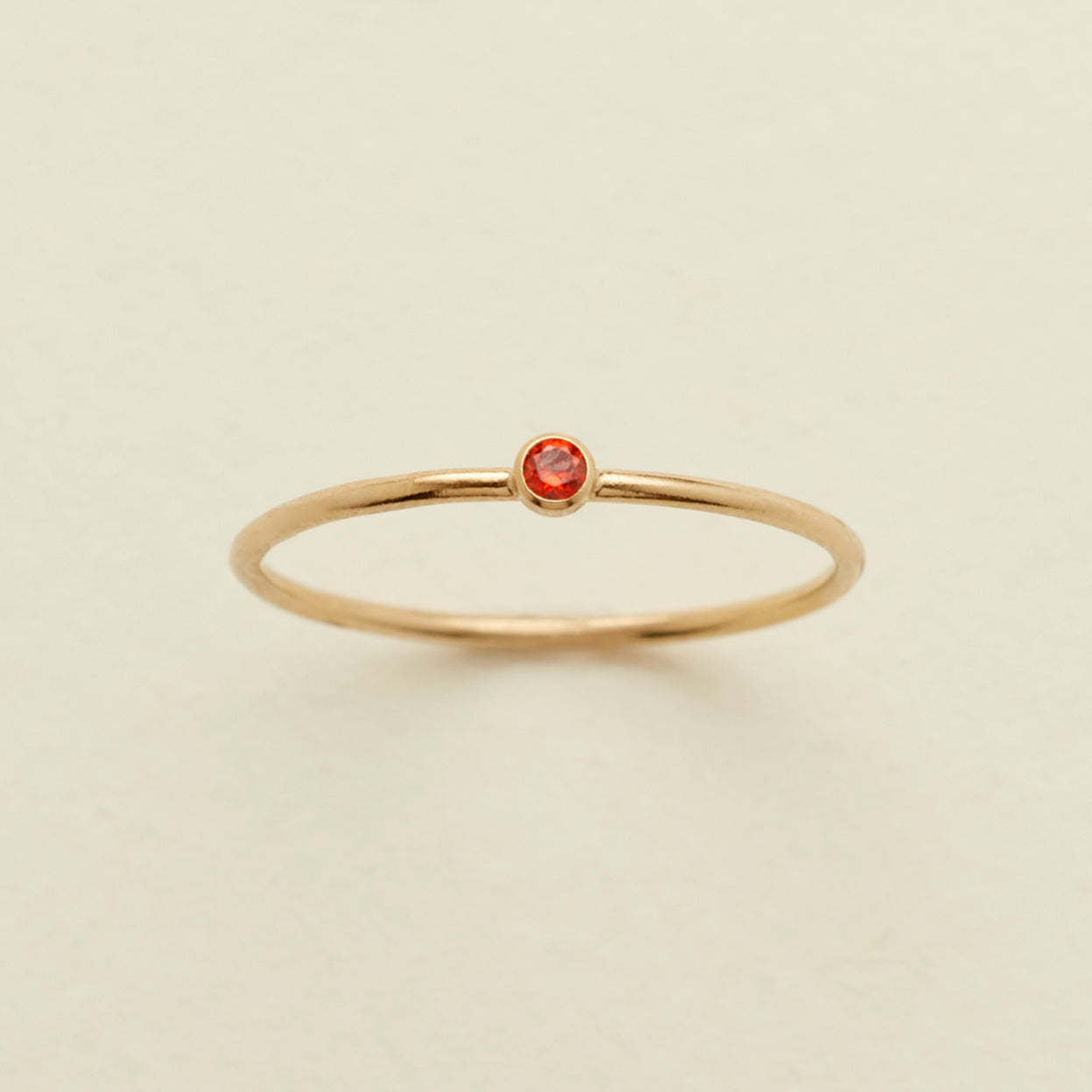 Wholesale Chic Birthstone Ring For Women Stainless Steel Electroplated Plain Band Fashion Jewelry Accessory